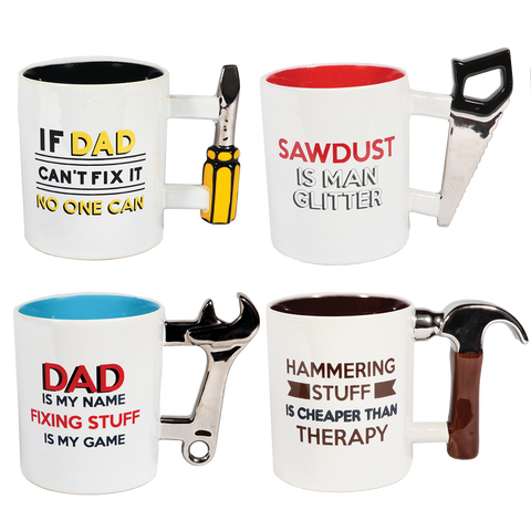 "DAD IS MY NAME FIXING STUFF IS MY GAME" HAND TOOLS SAYING MUGS 20 oz Coffee Mug