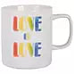 "LOVE IS LOVE" LGBTQ PRIDE 18 oz Coffee Mug